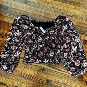 Madewell Floral Smocked Top NEW